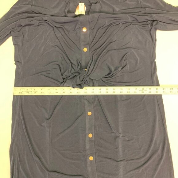 Philosophy Women's Cut and Sew Button Up Long Sleeve Midi Dress Size 1X NWT - Picture 14 of 15